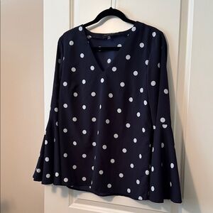 Banana Republic Polka Dot V-Neck Women's Top